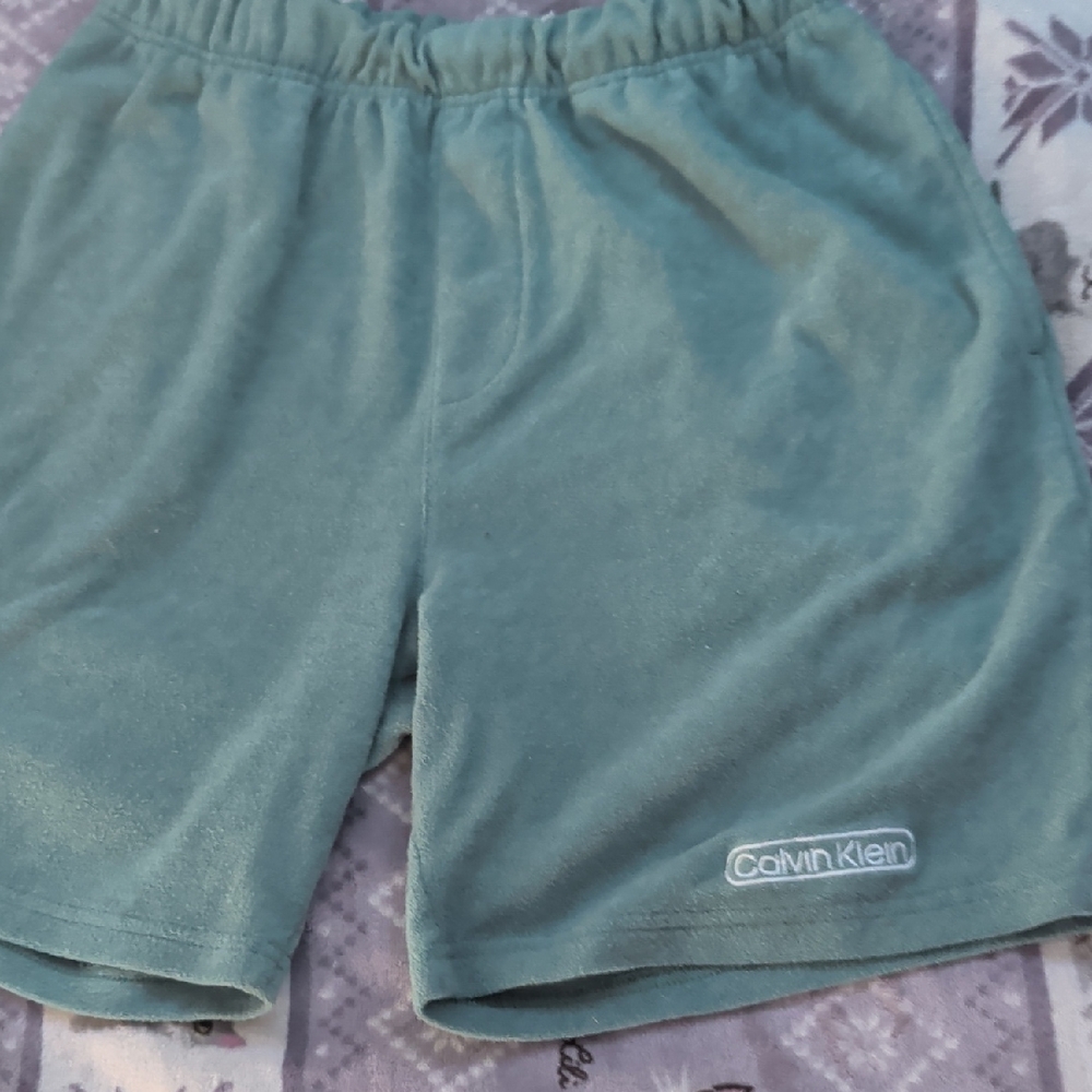 Calvin Klein Sage Green Lounge Shorts Size: US S